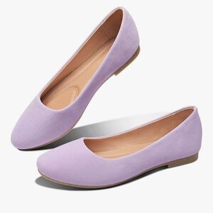 Lavender Slip-On Round Toe Dress Shoes